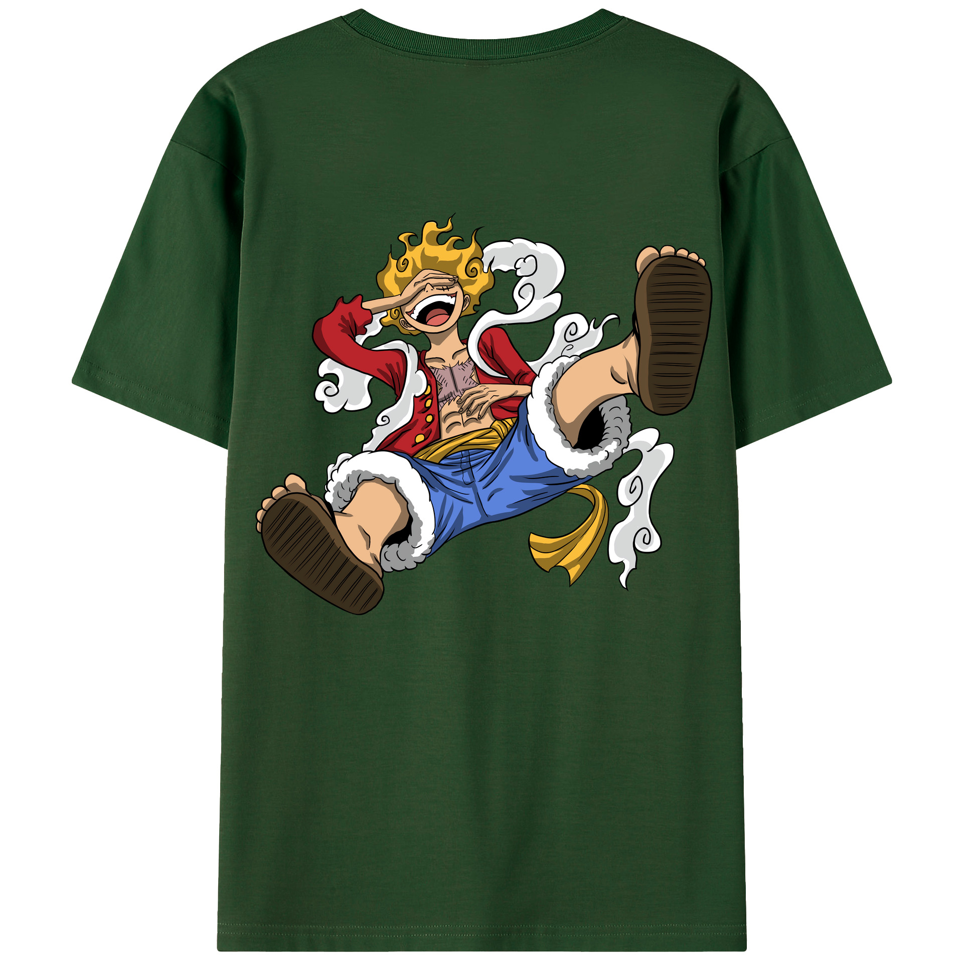 ワンピース モンキー・D・ルフィ ONE PIECE Monkey D. Luffy 綿100％半袖Tシャツ（背面プリント）